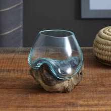 Load image into Gallery viewer, Cohasset Gifts - Molten Glass & Wood Sculpture - Approx 12cm across