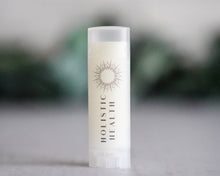 Load image into Gallery viewer, The Little Flower Soap Co - Private Label Lip Balm - customizable chapstick: Natural Oval Tube with clear matte label black and white printing / Mint Julep