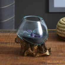 Load image into Gallery viewer, Cohasset Gifts - Molten Glass & Wood Sculpture - Approx 12cm across