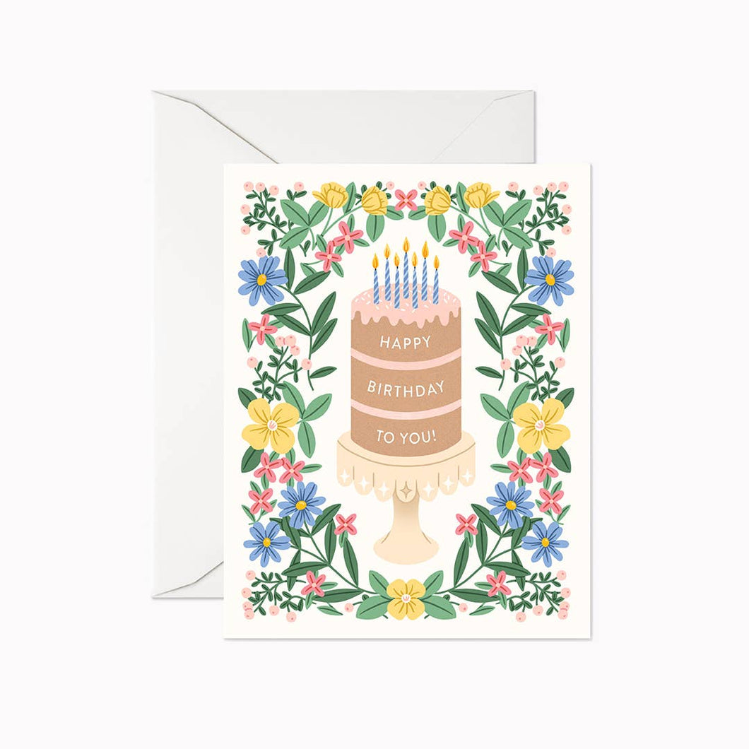 Linden Paper Co. - Happy Birthday Cake Card