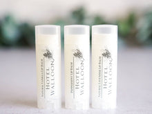 Load image into Gallery viewer, The Little Flower Soap Co - Private Label Lip Balm - customizable chapstick: Natural Oval Tube with clear matte label black and white printing / Mint Julep