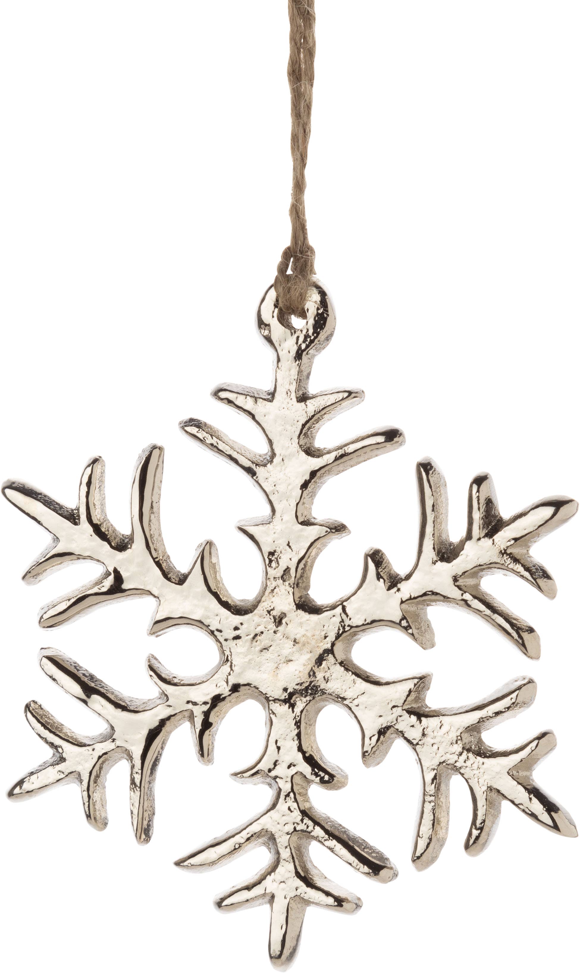 Silver Tree Home & Holiday - A69213-Cast mtl snflk ornament,sil