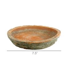 Load image into Gallery viewer, HomArt - Rustic Terra Cotta Saucer 7.5 in - Moss Grey
