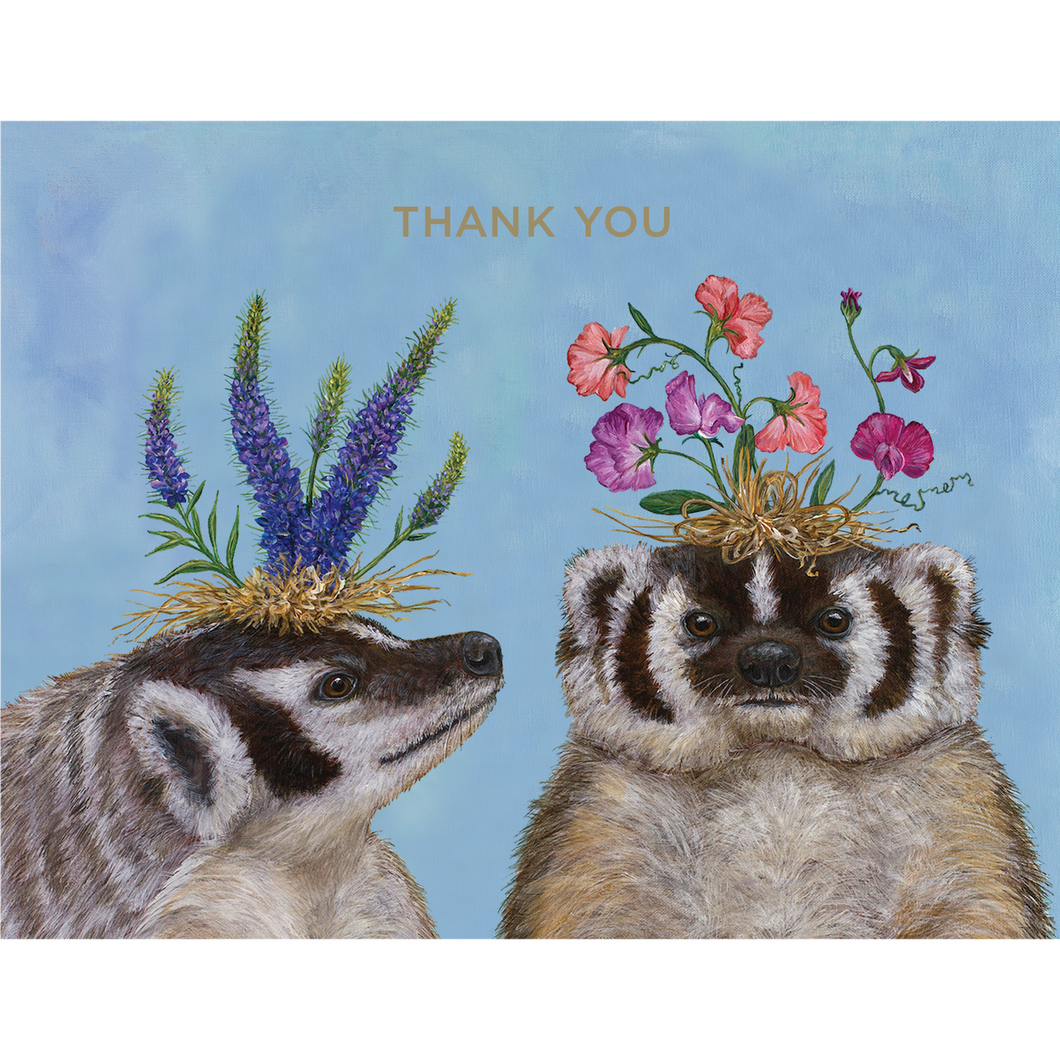 Hester & Cook - Stationery - Thank You Badger Sisters Card