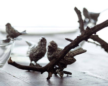 Load image into Gallery viewer, Vagabond House - Pewter Song Birds Salt &amp; Pepper Set
