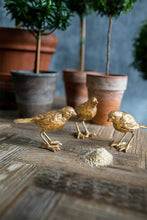 Load image into Gallery viewer, Vagabond Vintage - Set of 3 Cast Iron Gold Leaf Birds
