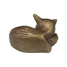 Load image into Gallery viewer, Madison Bay Co. - 2-1/2&quot; Antiqued Brass Sleeping Fox Tabletop Decor
