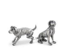 Load image into Gallery viewer, Vagabond House - Pewter Spaniel Salt &amp; Pepper Set
