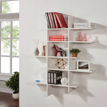 Load image into Gallery viewer, Danya B - Five Level Asymmetric Wall Shelf: White
