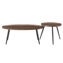 Load image into Gallery viewer, Danya B - Paxton Walnut Nesting Coffee End Table Set with Taper Legs
