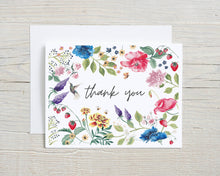 Load image into Gallery viewer, Liz Pope Designs - Floral Botanical Thank You - hand painted greeting card 
