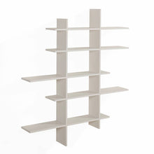 Load image into Gallery viewer, Danya B - Five Level Asymmetric Wall Shelf: White
