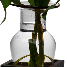 Load image into Gallery viewer, Danya B - Amphora Vase on Swiveling Iron Stand w/Finials &amp; Hinge: Clear
