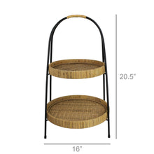 Load image into Gallery viewer, HomArt - Cayman 2-Tier Stand, Rattan
