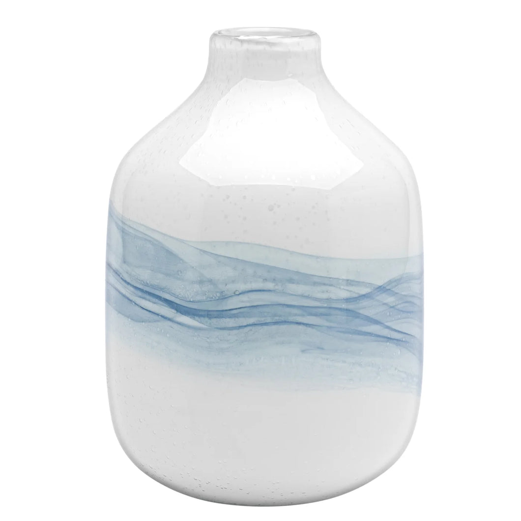Milky Way 9.5'' Glass Vase - White