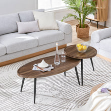 Load image into Gallery viewer, Danya B - Paxton Walnut Nesting Coffee End Table Set with Taper Legs
