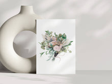 Load image into Gallery viewer, Liz Pope Designs - Plant hand painted greeting card, Rose Bouquet, spring card

