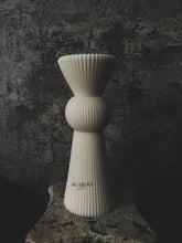 Load image into Gallery viewer, Agaboo Candle - Roman Ribbed Pillar Candle: Peach / Small
