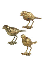 Load image into Gallery viewer, Vagabond Vintage - Set of 3 Cast Iron Gold Leaf Birds
