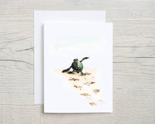 Load image into Gallery viewer, Liz Pope Designs - Hand painted card, Baby sea turtle ocean inspired stationary
