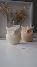 Load image into Gallery viewer, Jeune Home - Owl candle | autumn decor | halloween decor: Beige / unscented
