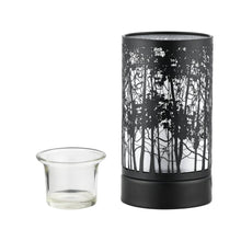 Load image into Gallery viewer, Peterson Housewares &amp; Artwares - 7&quot; Touch lamp/Oil burner/Wax warmer-Black Morning Trees
