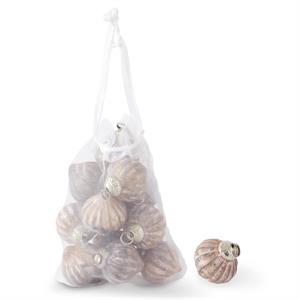 Bag of 12 1 Inch Mini Matte Peach Onion Ornament