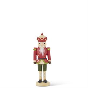 8.5 Inch Red Green & Gold Resin Soldier