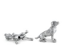Load image into Gallery viewer, Vagabond House - Pewter Spaniel Salt &amp; Pepper Set
