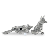 Load image into Gallery viewer, Vagabond House - Pewter Foxes Salt &amp; Pepper Set
