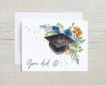 Load image into Gallery viewer, Liz Pope Designs - Graduation Card, hand painted floral card, Congratulations
