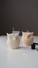 Load image into Gallery viewer, Jeune Home - Owl candle | autumn decor | halloween decor: Beige / unscented
