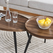 Load image into Gallery viewer, Danya B - Paxton Walnut Nesting Coffee End Table Set with Taper Legs
