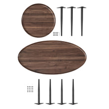 Load image into Gallery viewer, Danya B - Paxton Walnut Nesting Coffee End Table Set with Taper Legs
