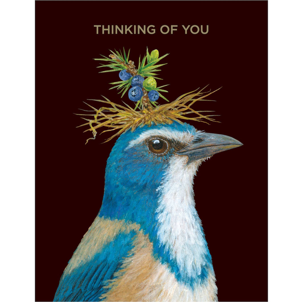 Hester & Cook - Stationery - Thinking of You Blue Jay Card