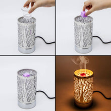 Load image into Gallery viewer, Peterson Housewares &amp; Artwares - 7&quot; Touch lamp/Oil burner/Wax warmer-Black Morning Trees
