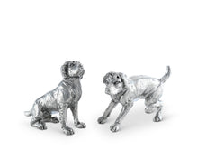 Load image into Gallery viewer, Vagabond House - Pewter Spaniel Salt &amp; Pepper Set
