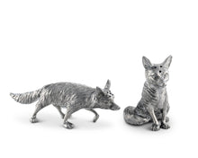 Load image into Gallery viewer, Vagabond House - Pewter Foxes Salt &amp; Pepper Set

