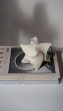 Load image into Gallery viewer, Jeune Home - Large ribbed abstract cube candle  | ribbed cube: Cream ( wax colour) / unscented
