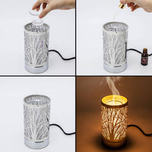 Load image into Gallery viewer, Peterson Housewares &amp; Artwares - 7&quot; Touch lamp/Oil burner/Wax warmer-Black Morning Trees
