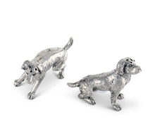 Load image into Gallery viewer, Vagabond House - Pewter Spaniel Salt &amp; Pepper Set
