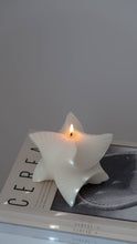 Load image into Gallery viewer, Jeune Home - Large ribbed abstract cube candle  | ribbed cube: Cream ( wax colour) / unscented
