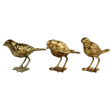 Load image into Gallery viewer, Vagabond Vintage - Set of 3 Cast Iron Gold Leaf Birds
