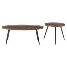 Load image into Gallery viewer, Danya B - Paxton Walnut Nesting Coffee End Table Set with Taper Legs
