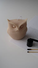 Load image into Gallery viewer, Jeune Home - Owl candle | autumn decor | halloween decor: Beige / unscented
