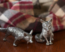 Load image into Gallery viewer, Vagabond House - Pewter Foxes Salt &amp; Pepper Set
