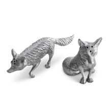 Load image into Gallery viewer, Vagabond House - Pewter Foxes Salt &amp; Pepper Set
