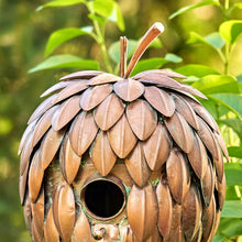 Load image into Gallery viewer, Zaer Ltd. International - Fruit Shaped Copper Finish Birdhouses- Individual- 3 Options

