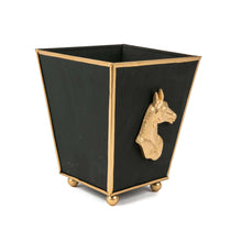 Load image into Gallery viewer, Jaye&#39;s Studio - Regency Horse Head Square Cachepot Planter:  6 inch
