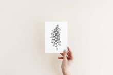 Load image into Gallery viewer, Liz Pope Designs - Plant hand drawn spring card, Foxglove botanical stationary

